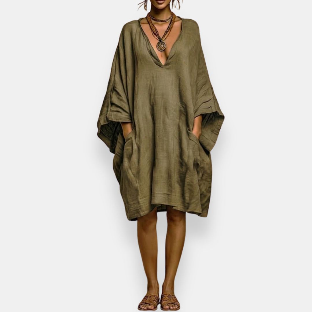 Soléa™ | Robe bohème oversize à col V