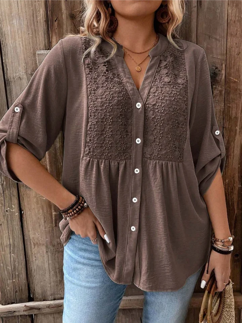 Maëlle™ | Blouse confortable avec détail de bouton