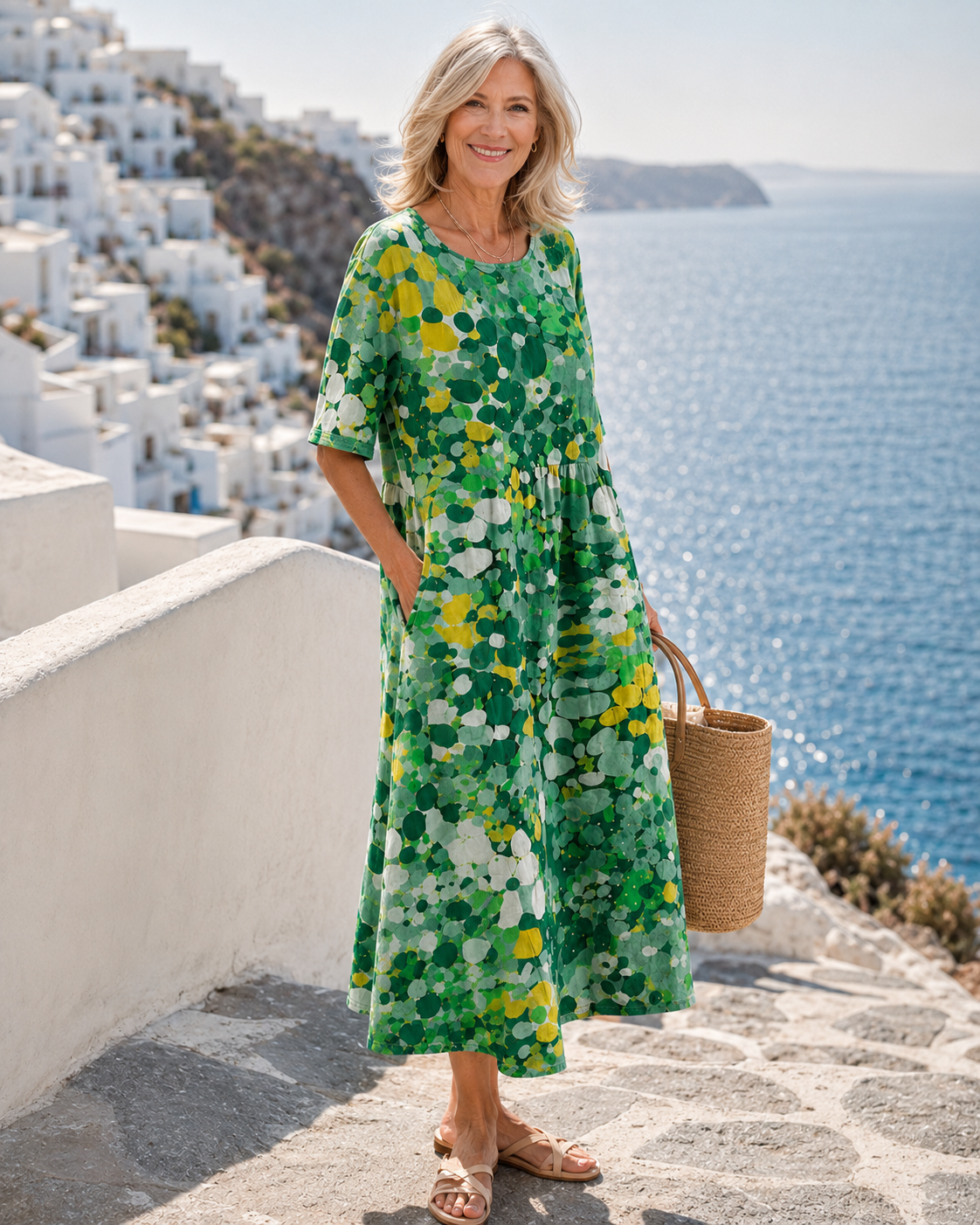 Rosélia™ | Robe midi fleurie fluide et légère