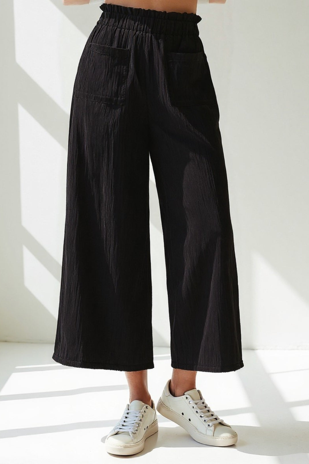 Amy | Pantalon ample en tissu crêpe