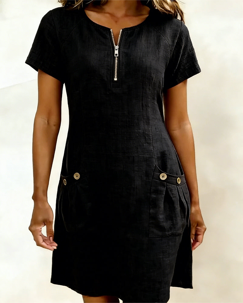 Élorine™ | Robe légère en coton-lin à coupe flatteuse