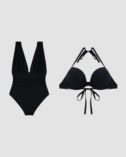 Valéna™ | Maillot de bain design à décolleté en V