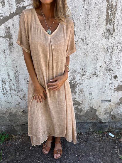 Valéa™ | Robe fluide à col V