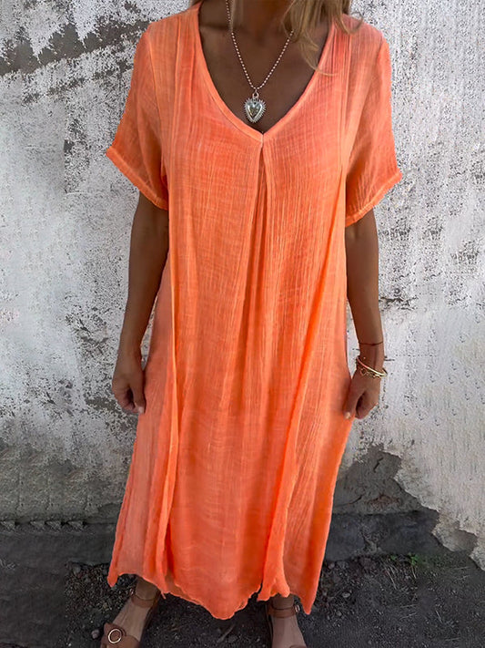 Valéa™ | Robe fluide à col V