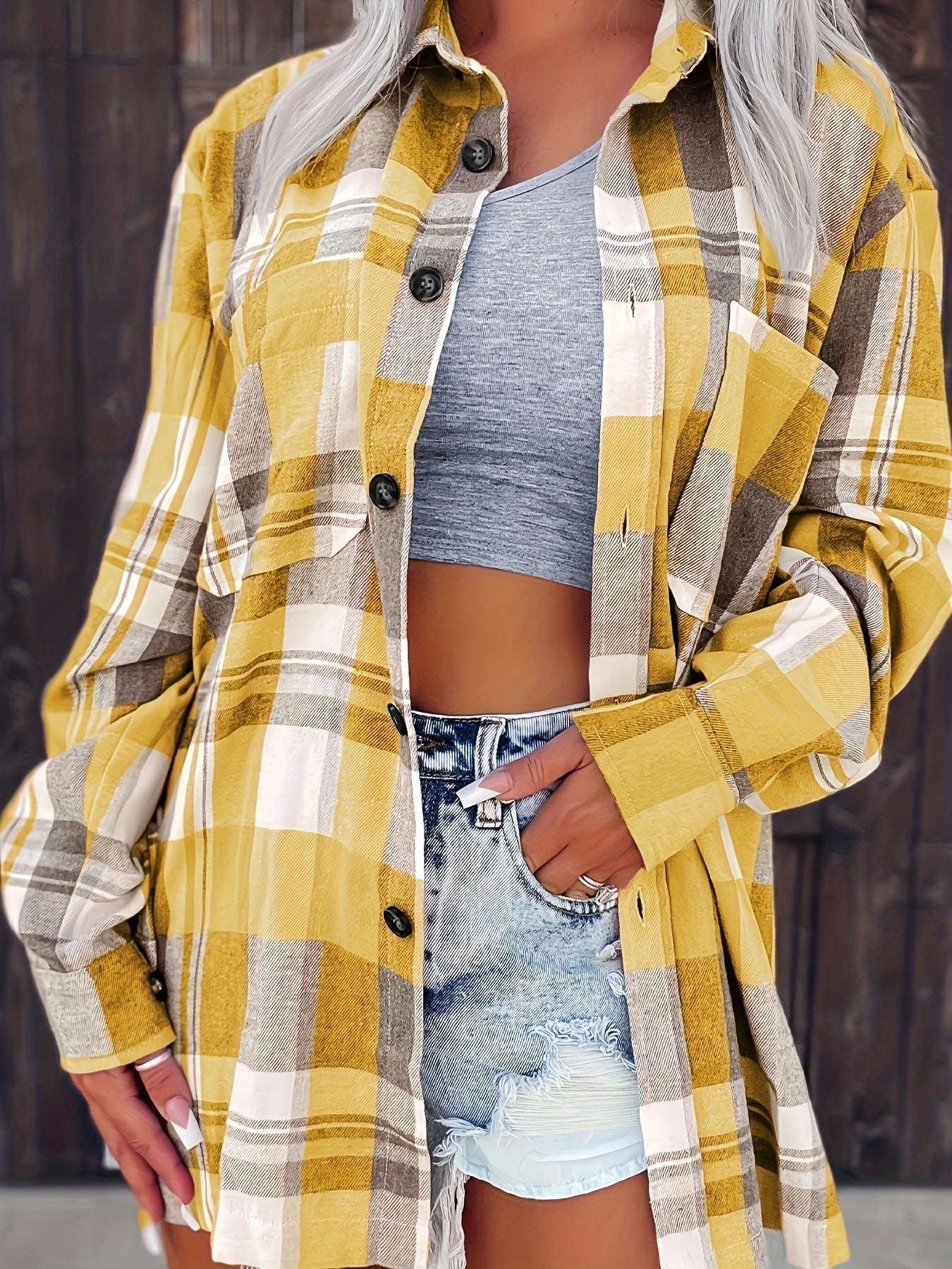 Ophéliane™ | Chemise oversize à carreaux