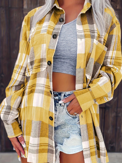 Ophéliane™ | Chemise oversize à carreaux
