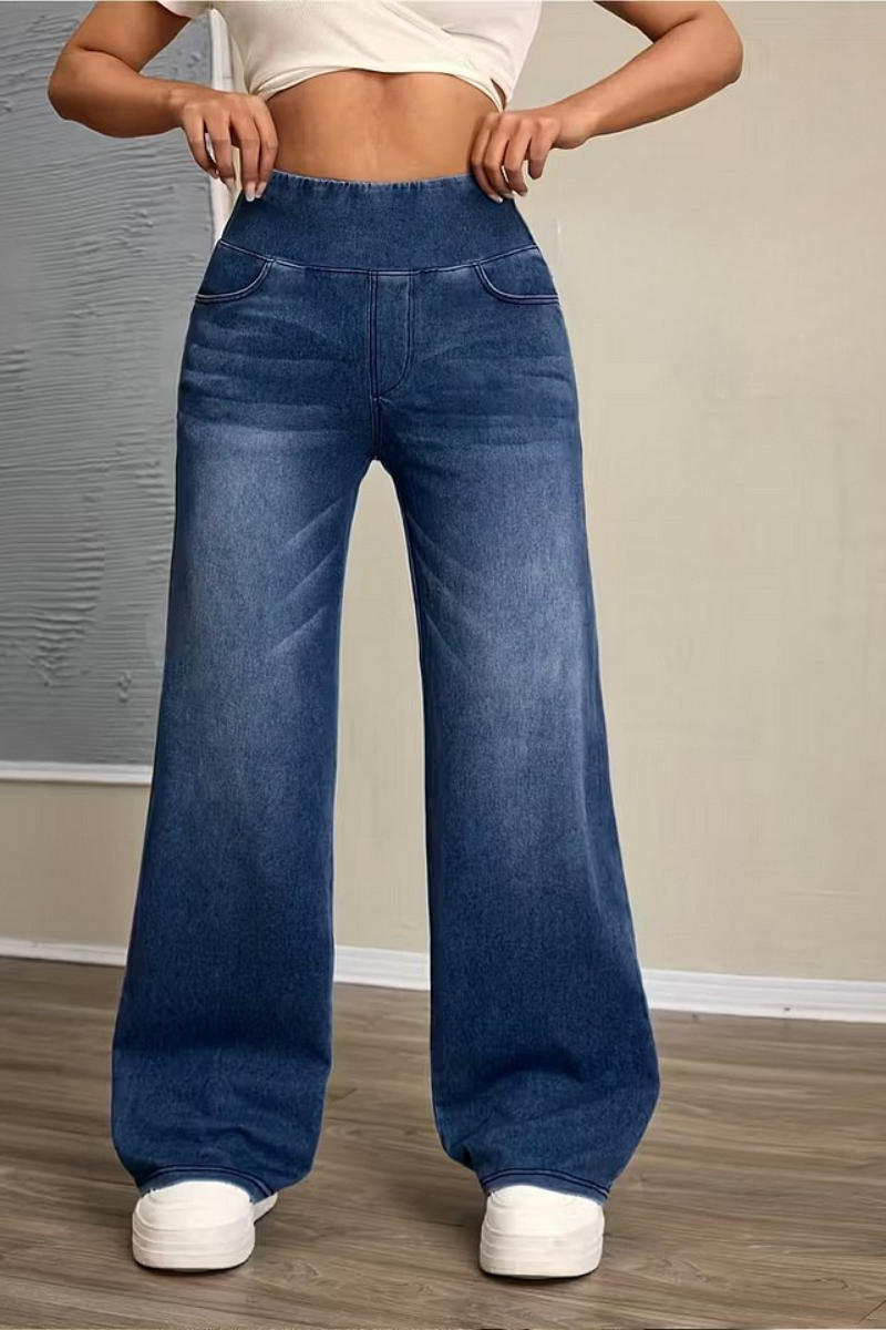 Novi | Pantalon Large Taille Haute