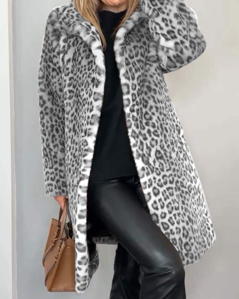 Camille | Manteau Léopard Long