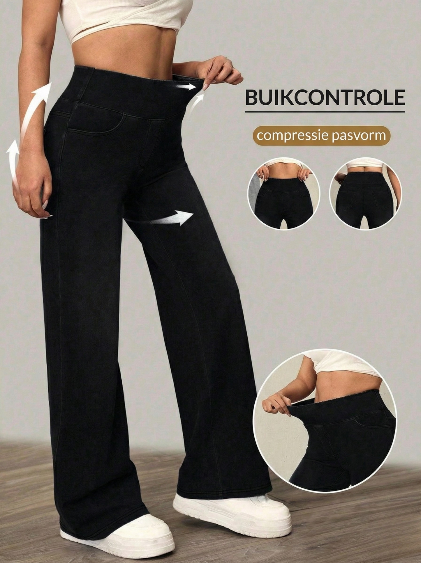 Novi | Pantalon Large Taille Haute