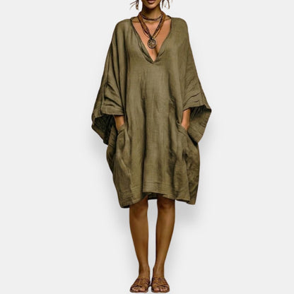 Soléa™ | Robe bohème oversize à col V