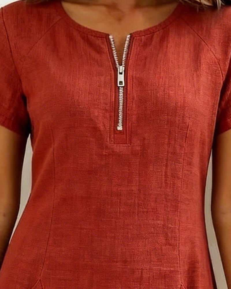 Élorine™ | Robe légère en coton-lin à coupe flatteuse
