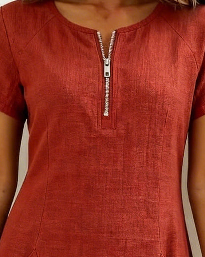 Élorine™ | Robe légère en coton-lin à coupe flatteuse