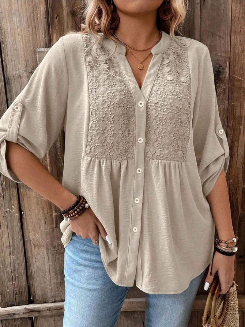 Maëlle™ | Blouse confortable avec détail de bouton