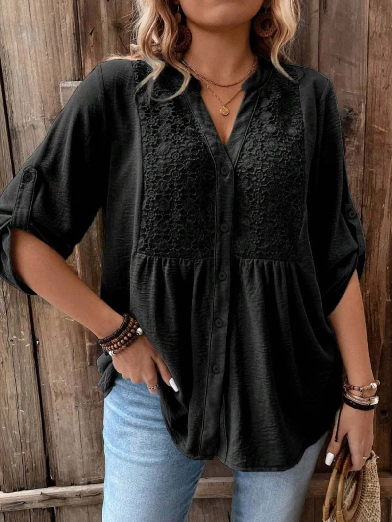 Maëlle™ | Blouse confortable avec détail de bouton