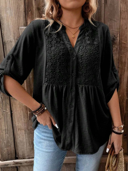 Maëlle™ | Blouse confortable avec détail de bouton