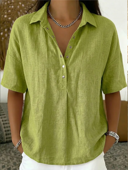 Melina™ | Blouse avec col et décolleté en V