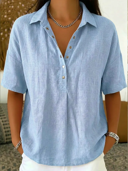Melina™ | Blouse avec col et décolleté en V