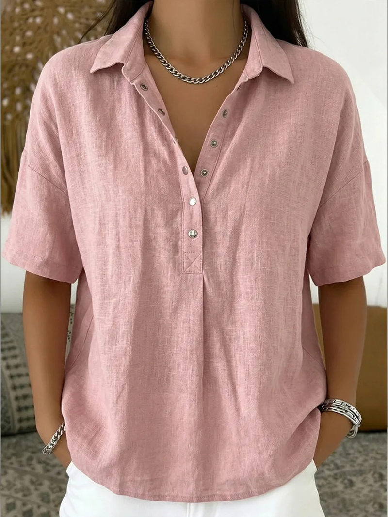 Melina™ | Blouse avec col et décolleté en V
