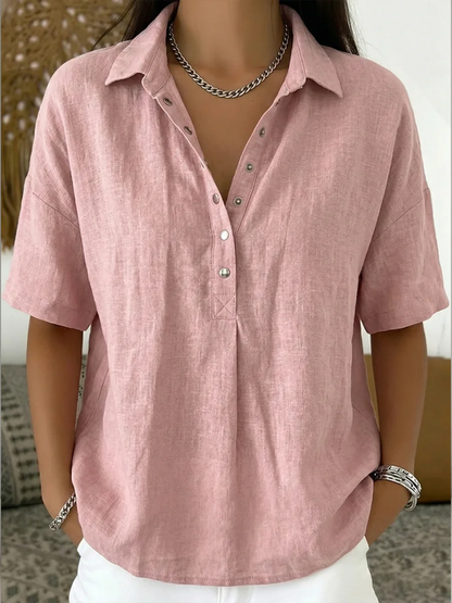 Melina™ | Blouse avec col et décolleté en V