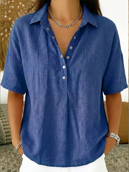 Melina™ | Blouse avec col et décolleté en V