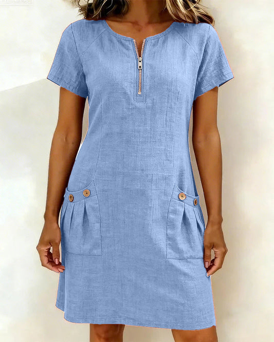 Élorine™ | Robe légère en coton-lin à coupe flatteuse