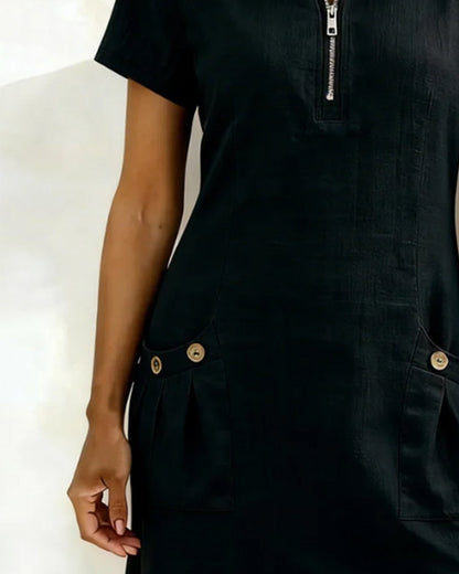 Élorine™ | Robe légère en coton-lin à coupe flatteuse