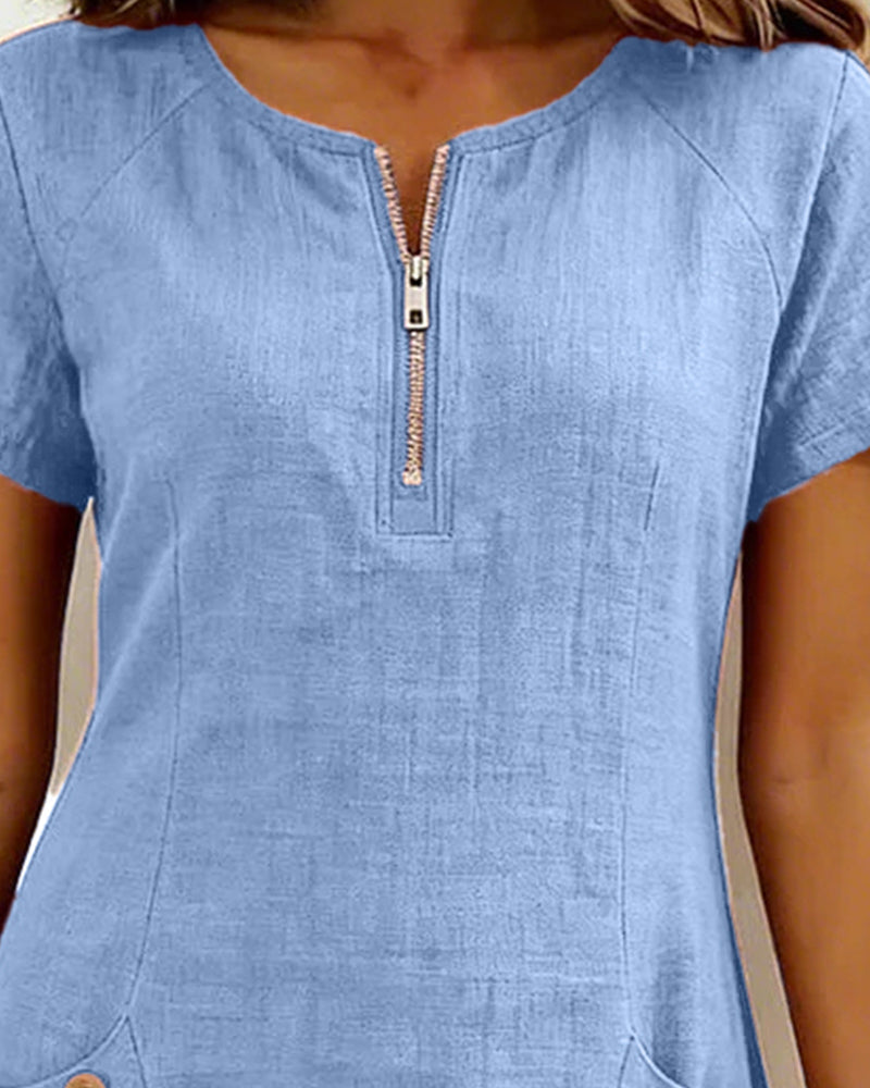 Élorine™ | Robe légère en coton-lin à coupe flatteuse