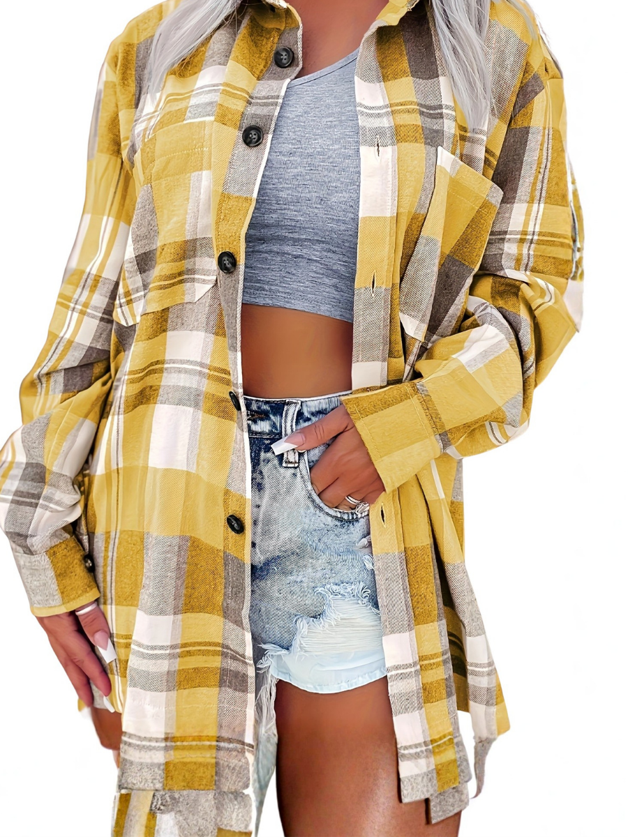 Ophéliane™ | Chemise oversize à carreaux