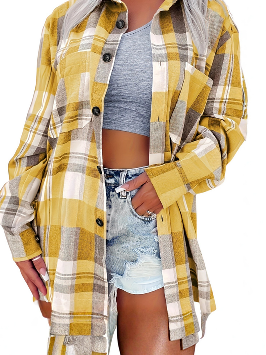 Ophéliane™ | Chemise oversize à carreaux