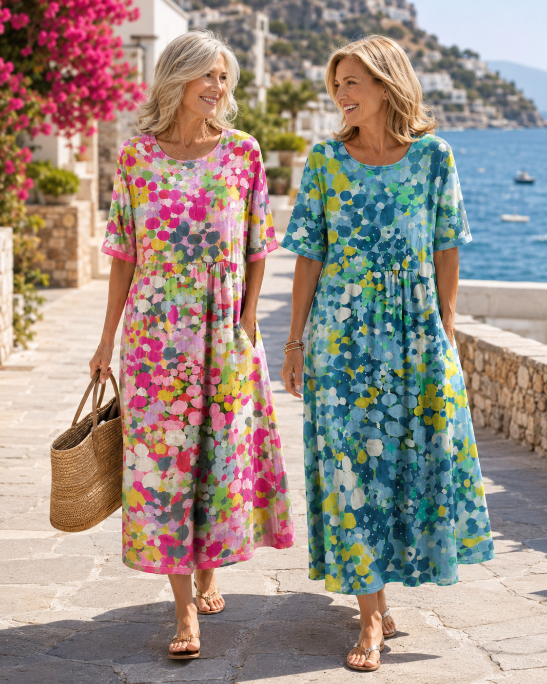 Rosélia™ | Robe midi fleurie fluide et légère