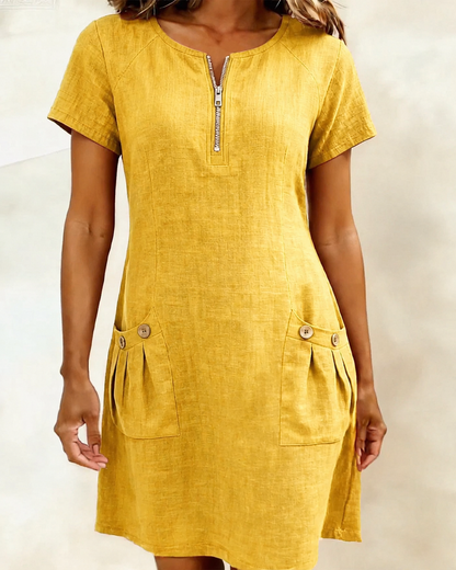 Élorine™ | Robe légère en coton-lin à coupe flatteuse