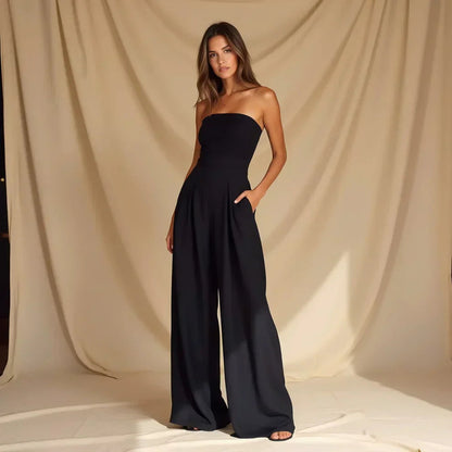 Serelle™ | Combinaison sans bretelles avec jambes larges