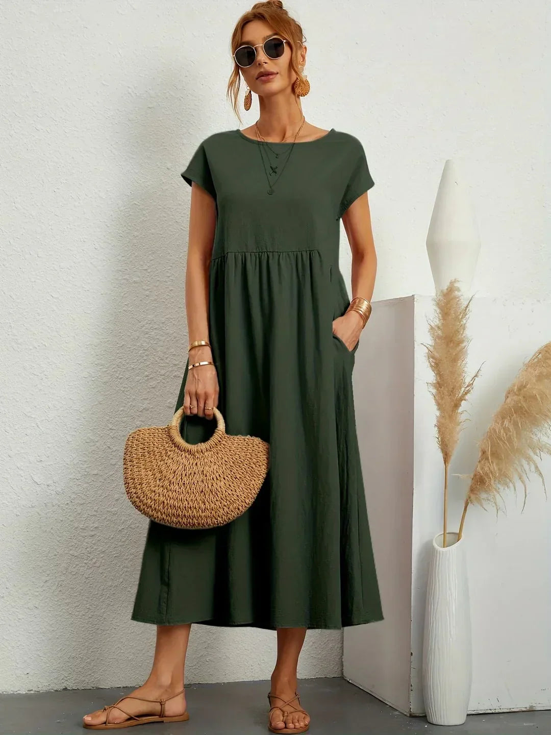 Auréna™ | Robe midi élégante au charme intemporel
