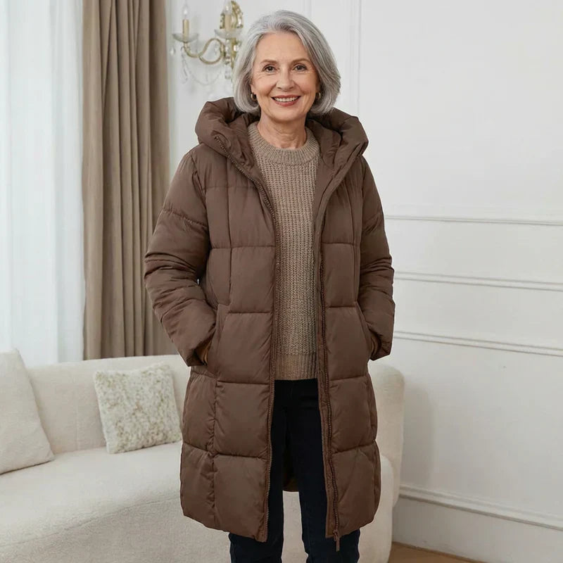 Sanne™ | Long Manteau d'Hiver Matelassé