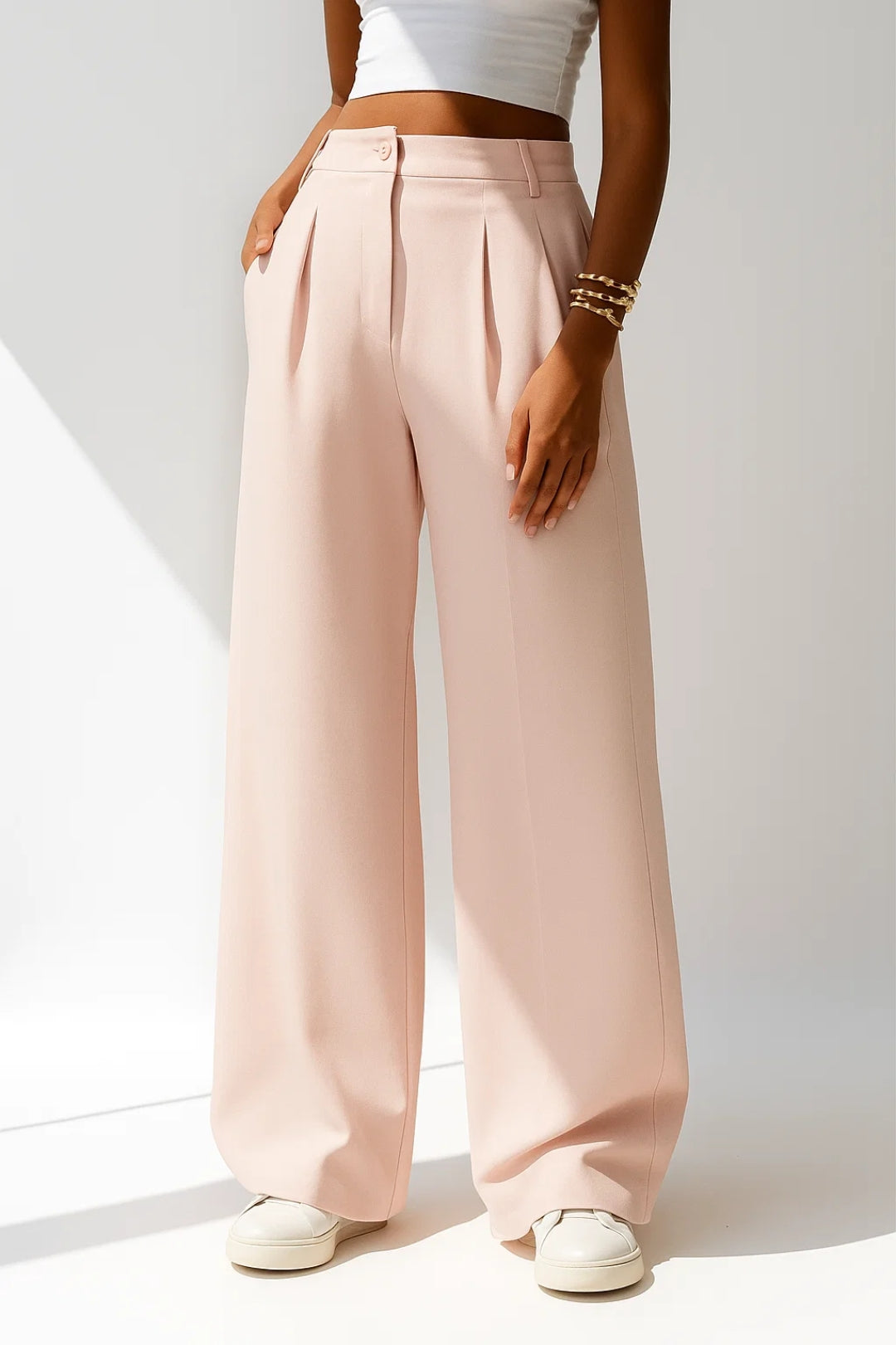Ella | Pantalon palazzo avec plis