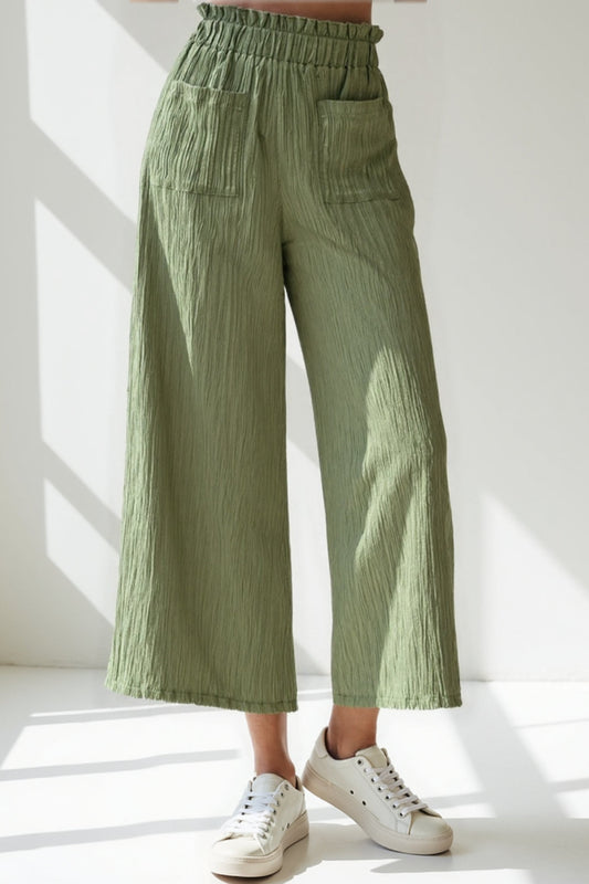 Amy | Pantalon ample en tissu crêpe