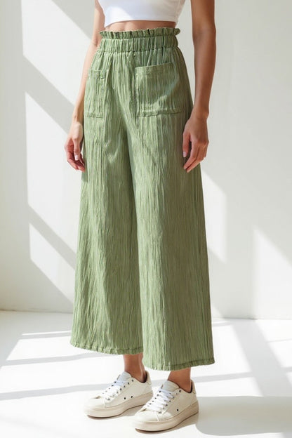 Amy | Pantalon ample en tissu crêpe