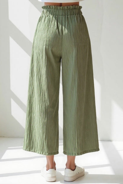Amy | Pantalon ample en tissu crêpe