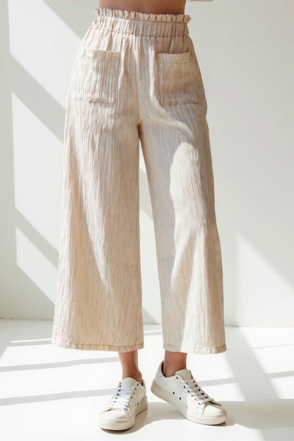 Amy | Pantalon ample en tissu crêpe