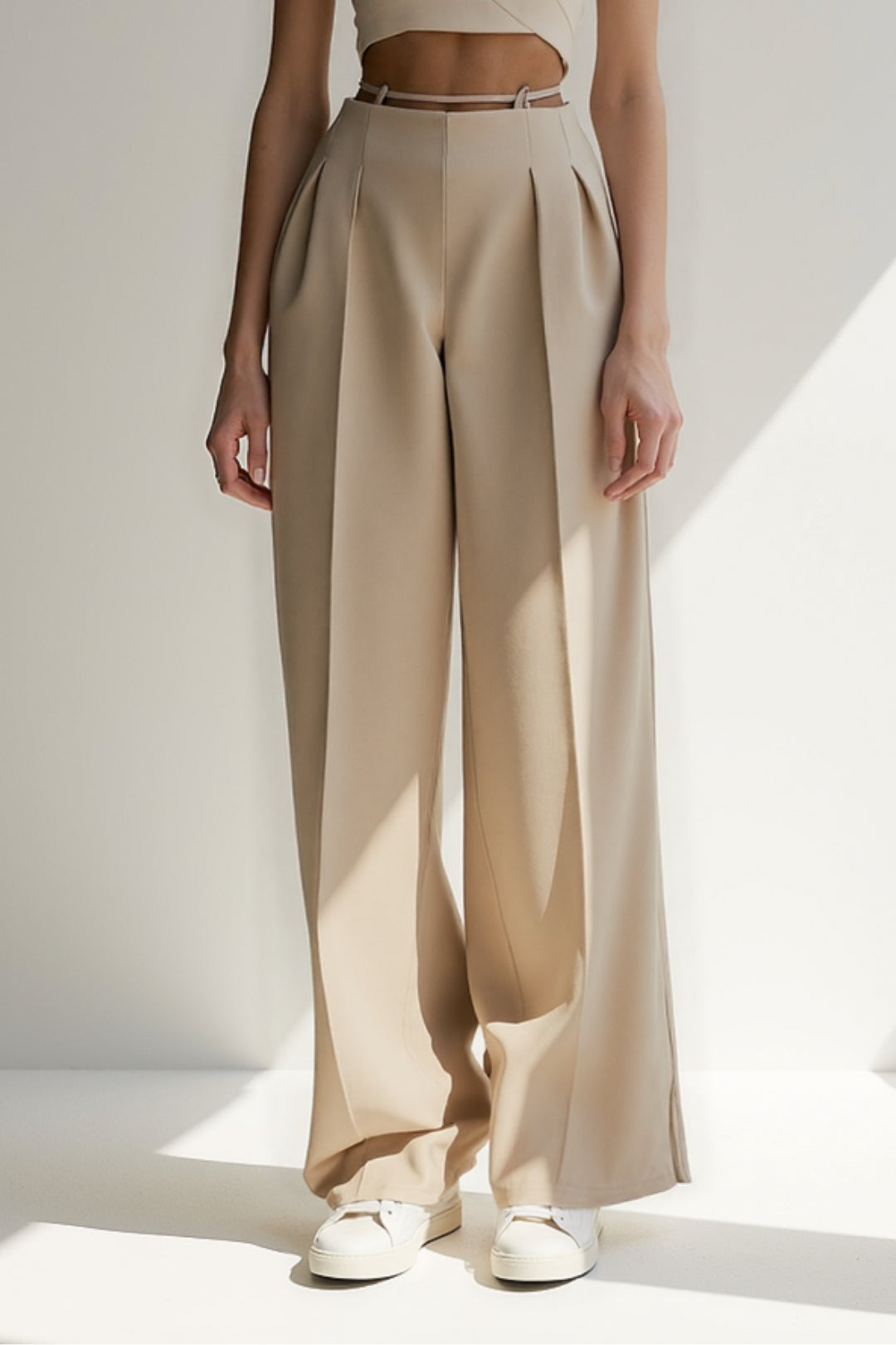 Rosa | Pantalon palazzo avec fine ceinture