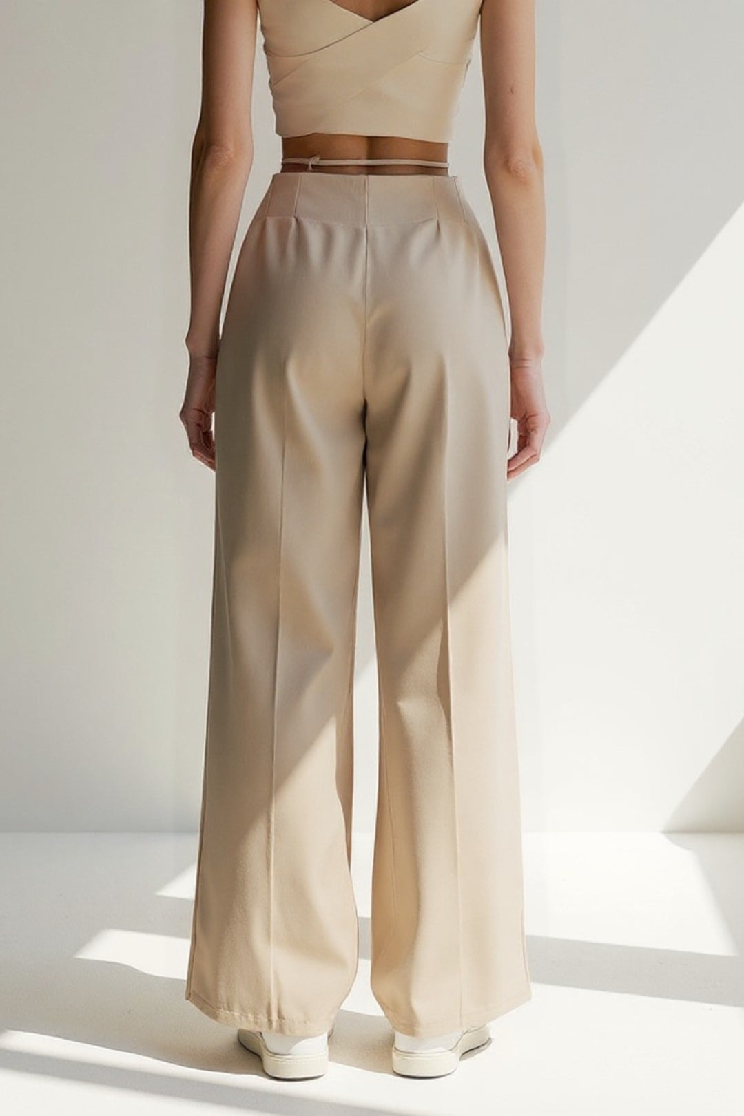 Rosa | Pantalon palazzo avec fine ceinture