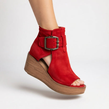 Auréline™ | Bottines ouvertes compensées au style moderne