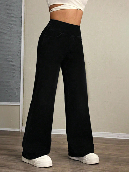 Novi | Pantalon Large Taille Haute