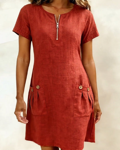 Élorine™ | Robe légère en coton-lin à coupe flatteuse