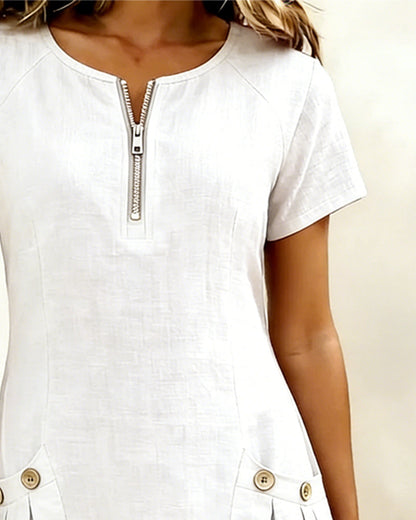 Élorine™ | Robe légère en coton-lin à coupe flatteuse
