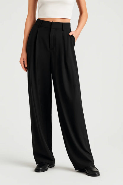 Céleste™ | Pantalon noir élégant avec jambes larges