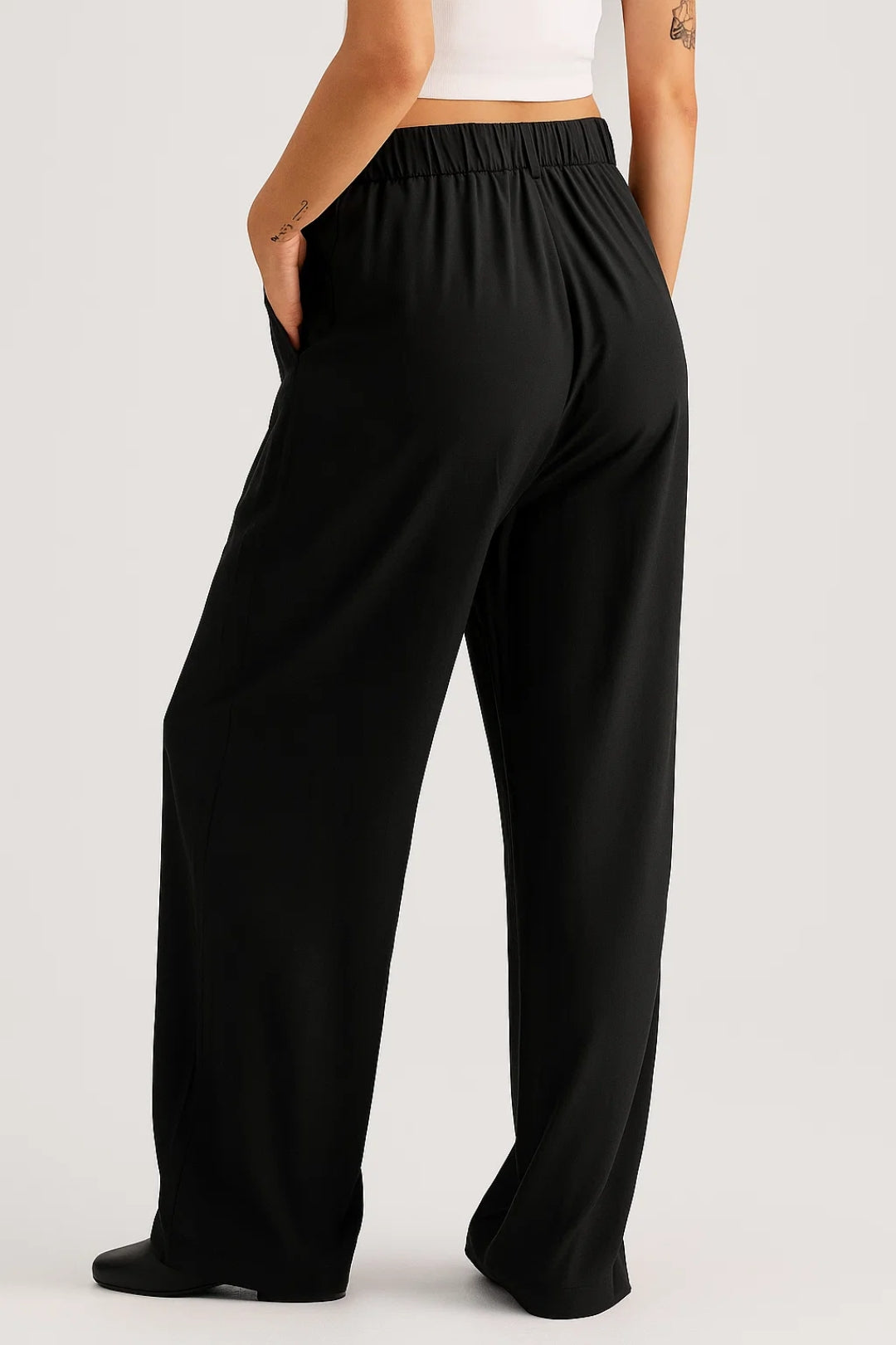Céleste™ | Pantalon noir élégant avec jambes larges
