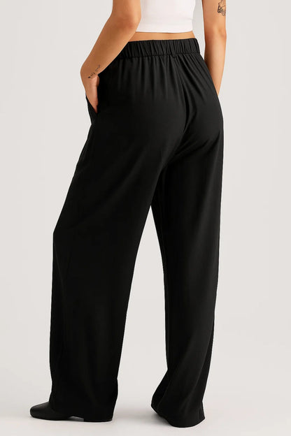 Céleste™ | Pantalon noir élégant avec jambes larges