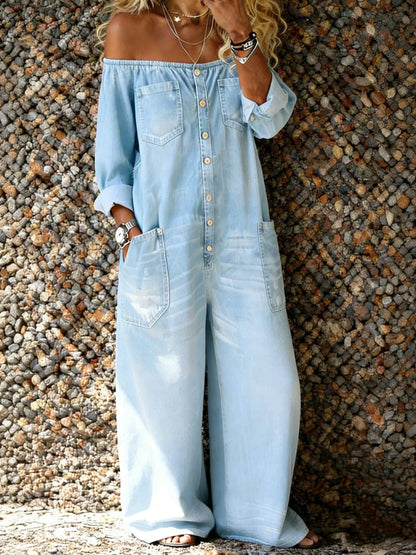 Léana™ | Combinaison en denim
