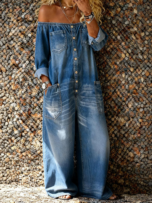 Léana™ | Combinaison en denim